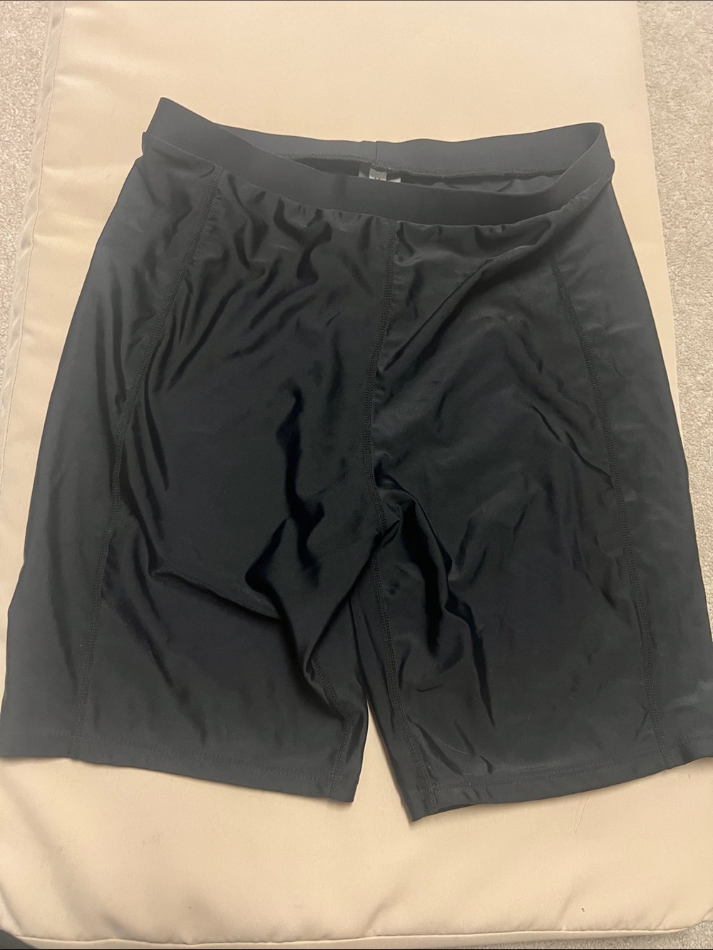 Black Women's Swim Crop Top and Swim Shorts Set - Picture 4 of 4
